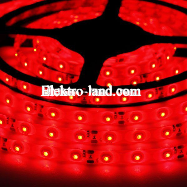 Светодиодная лента красный цвет B-LED 3528-60 R IP65 герметичная, 1м